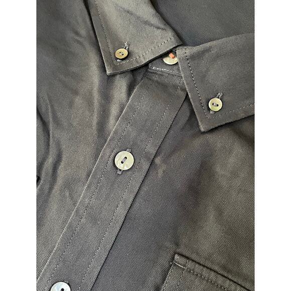 Asmara Charcoal Grey Button Down Utility Shirt Large NEW - Picture 5 of 8